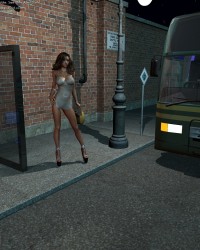 Princess At The Busstop - 1