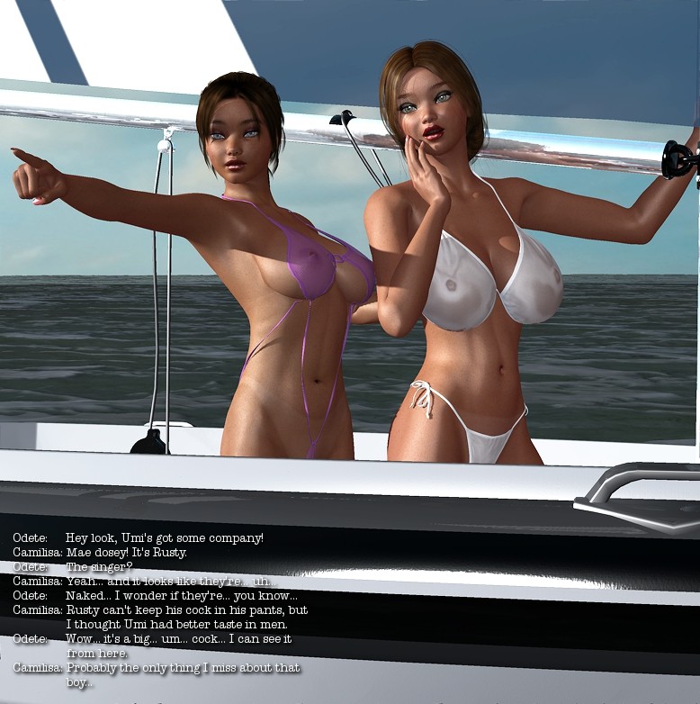 Camilisa Lima and Odete Soares On The Boat