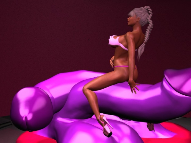 Andie Lee Rides A Huge Rubber Robotic Penis