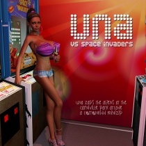 Una vs. Space Invaders