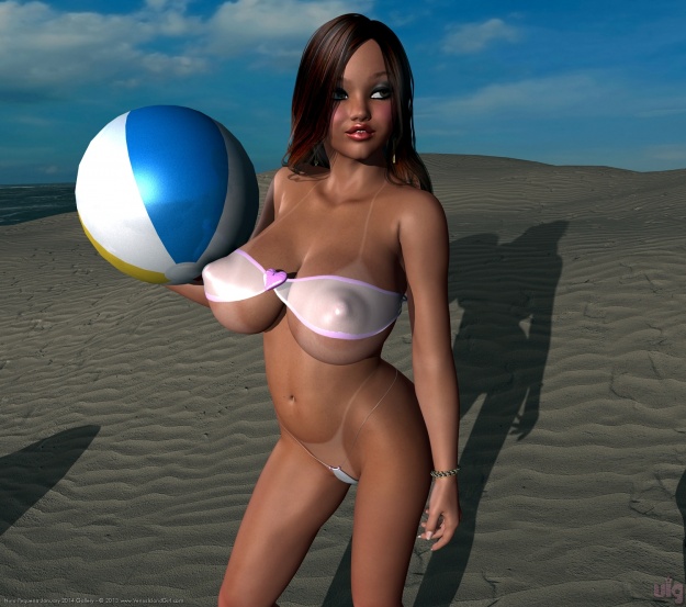 Nina at Carnopolis Beach - Lifeguard Tease III Nina at Carnopolis Beach - Lifeguard Tease III